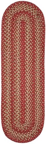 Homespice Apple Pie Jute Braided Table Runner, Oval 8x28 Set of 2