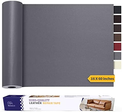 Leather Repair Patch Tape Kit, Self Adhesive Leather Repair for Furniture, Couch, Sofa, Car Seats,Office Chair,Vinyl Repair Kit.60inx16in