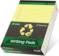 KAISA Legal Note pads 8.5 x 11，12pads 600 Sheets note pads office supplies Recycled Paper 8.5 x 11 Wide Ruled 50 sheets Premium Thick Paper Hard Back Notepads 8-1/2"x 11-3/4" Writing Tablet Canary For Office Supplies (Pack of 12)