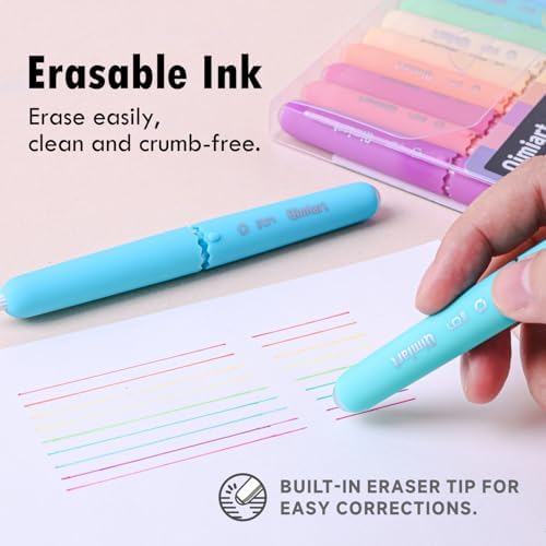 Erasable Gel Pens, 9 Pack Rainbow Colors, 0.6mm Fine Point