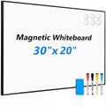Large Magnetic Whiteboard, 30" x 20" Dry Erase White Board for Wall