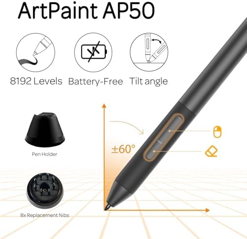 GAOMON PD156Pro Drawing Tablet with Screen, Dial+10Keys, Full-Laminated