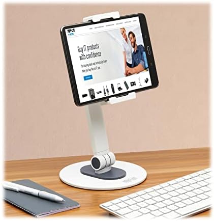 TRIPP LITE Full-Motion Desktop Mount Smartphones and Tablets - Mounts Apple iPhone, iPad, Android, Samsung & More - Supports 4.7” to 12.9” Device Mount, 5-Year Warranty (DMTB413)