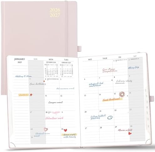 POPRUN Monthly Planner 2026-2027, Large-8" x 10", 18 Month Calendar Book