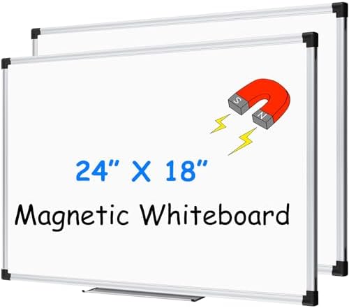 XBoard Magnetic Dry Erase Whiteboard 24 x 18 Inch (Pack of 2)