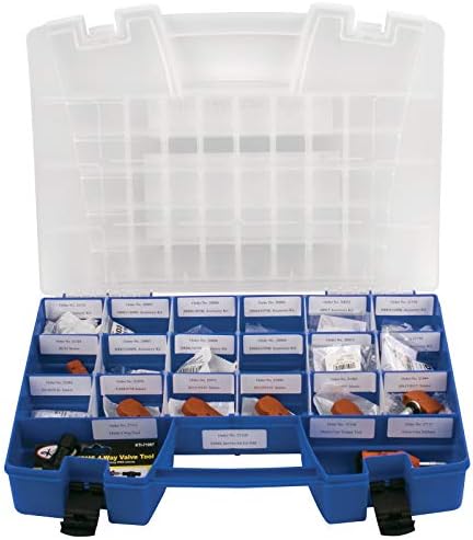 Akro-Mils 06318 Multi Compartment Hardware and Crafts Portable Organizer Storage Case, (18-Inch x 13-Inch x 4-Inch), Blue