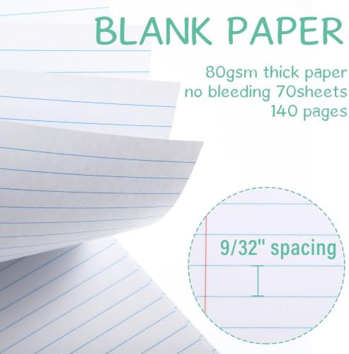 Maitys 6 Pcs Steno Spiral Notebooks, Pastel Color, Boho Style
