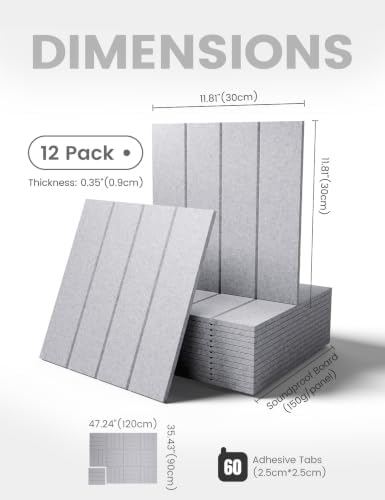Fluxynara 48" x 36" Large Felt Bulletin Board, Soft Gray