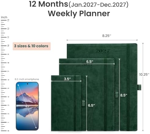 2027 Pocket Calendar, 6.5" x 3.5", Small Appointment Book for Work