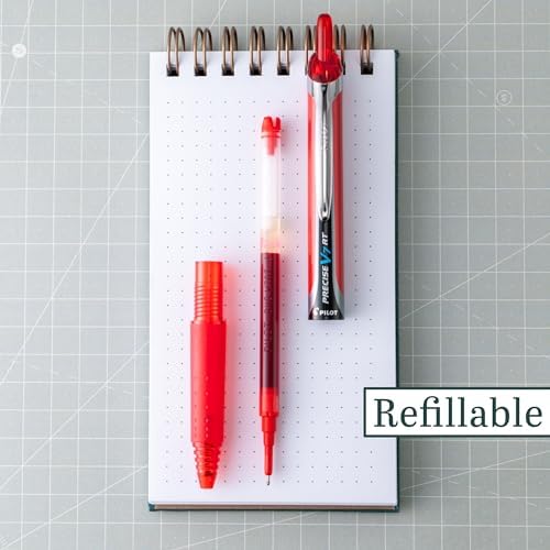PILOT Precise V7 RT Liquid Ink Rollerball Pens, Red Ink Pens, 12-Pack