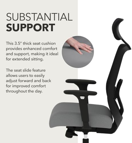 HON Altern Ergonomic Office Chair, Office Desk Computer Chair, Frost