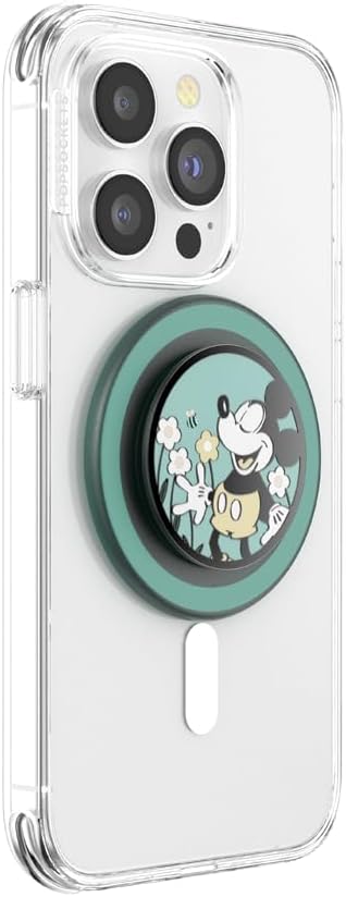 PopSockets Phone Grip for MagSafe, Magnetic Holder- Tonal Flower | Removable, For Kindle / Android / iPhone, With Magnet, Disney, Mickey Mouse, Minnie, Enamel, Designs