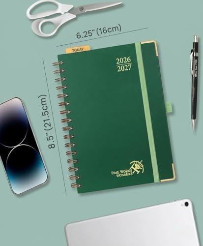 POPRUN 2026-2027 Weekly Planner 6.25" x 8.5" Weekly and Monthly Planner