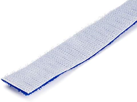 StarTech.com 50ft Hook and Loop Roll - Cut-to-Size Reusable Cable Ties - Bulk Industrial Wire Fastener Tape/Adjustable Fabric Wraps Blue/Resuable Self Gripping Cable Management Straps (HKLP50BL)