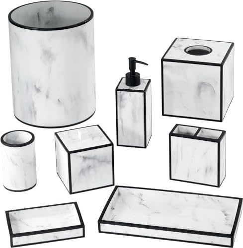 Avanti Linens - Waste Basket, Decorative Trash Can, Modern Inspired Bathroom Decor (Jasper Collection)