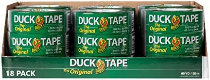The Original Duck Tape Brand Duct Tape, 18-Pack 1.88 Inch x 60 Yard, 1080 Total Yards, Silver (1042019)