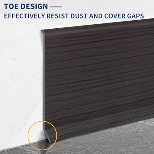 Vinyl Baseboard Molding Trim 4 Inch Peel and Stick Cove Base