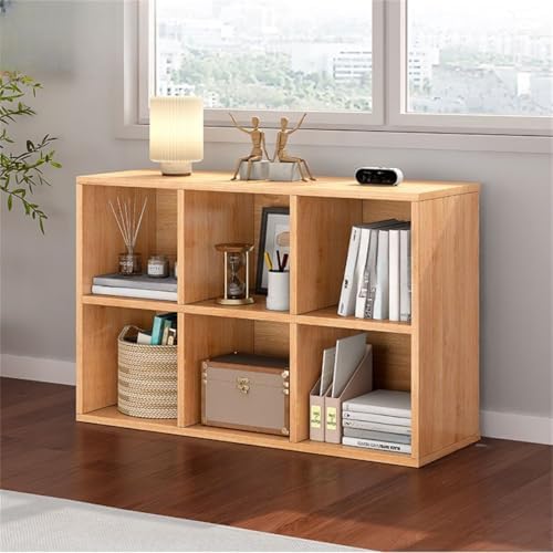 Lateral Filing Lumber Bookshelves Shelves Solid Wood Bookshelf, Floor-standing Storage Rack, Low Bookcase, Cube Storage Unit, Household TV Cabinet, Bay Window Cabinet Natural 38"L x 9"W x 26"H