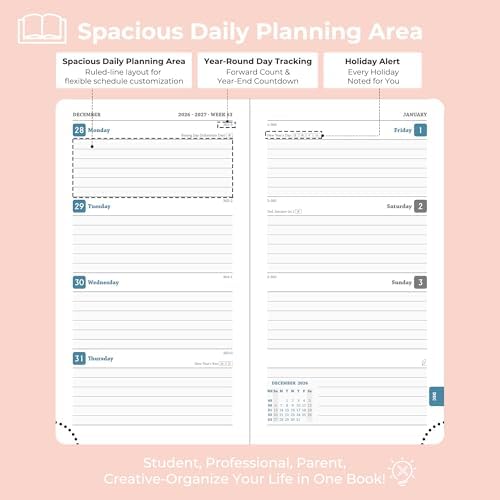 Planner 2026-2027 Daily Daily Weekly and Monthly,6.5"x3.75"