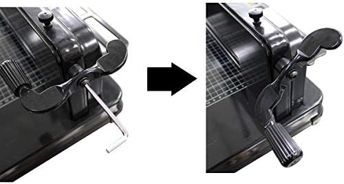 Heavy Duty Guillotine Paper Cutter - 400 Sheets Capacity, A4 12" Stack Paper Trimmer, Steel Base, Black