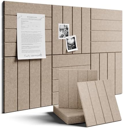 Fluxynara Felt Bulletin Board & Cork Board Alternative, Taupe