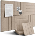 Fluxynara Felt Bulletin Board & Cork Board Alternative, Taupe