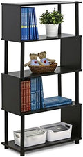 Furinno 5-Tier Flexi Rack, Espresso | Open Frame Storage Shelves, Easy Assembly, for Organization and Storage, Living Room, Garage, Home Office
