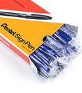 Pentel Sign Pen Fiber-Tipped Pen, Blue Ink, Box of 12 (S520-C)