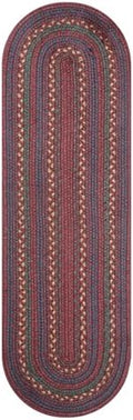 Homespice Jamestown Braided Table Runner for Country Decor, Oval 11x36