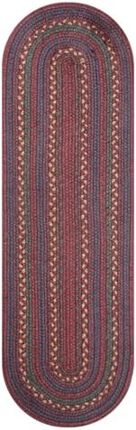 Homespice Jamestown Braided Table Runner for Country Decor, Oval 11x36