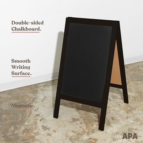 Ilyapa A Frame Chalk Board Easel Sign 40x20 in - Sandwich Signs Outdoor