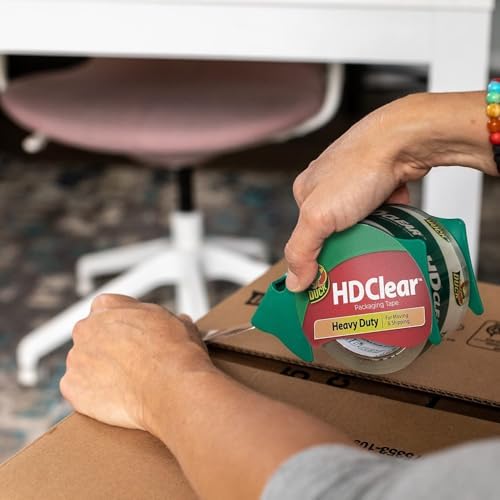 Duck HD Clear Heavy Duty Packing Tape, 1.88 Inch x 109 Yards, 6 Rolls (299016)