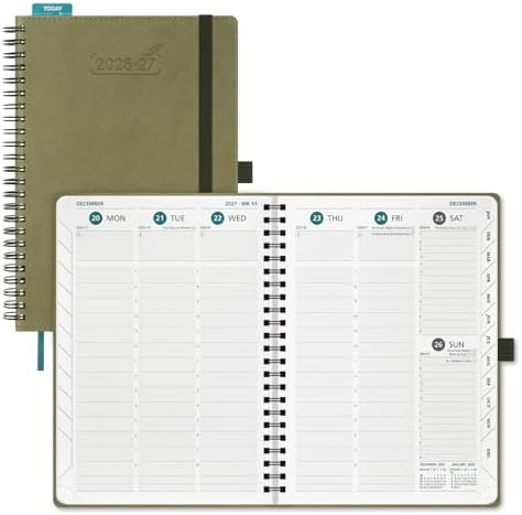 BEZEND Planner 2026-2027 Weekly and Monthly, Hourly Timeslot (A5-6"x8.5")