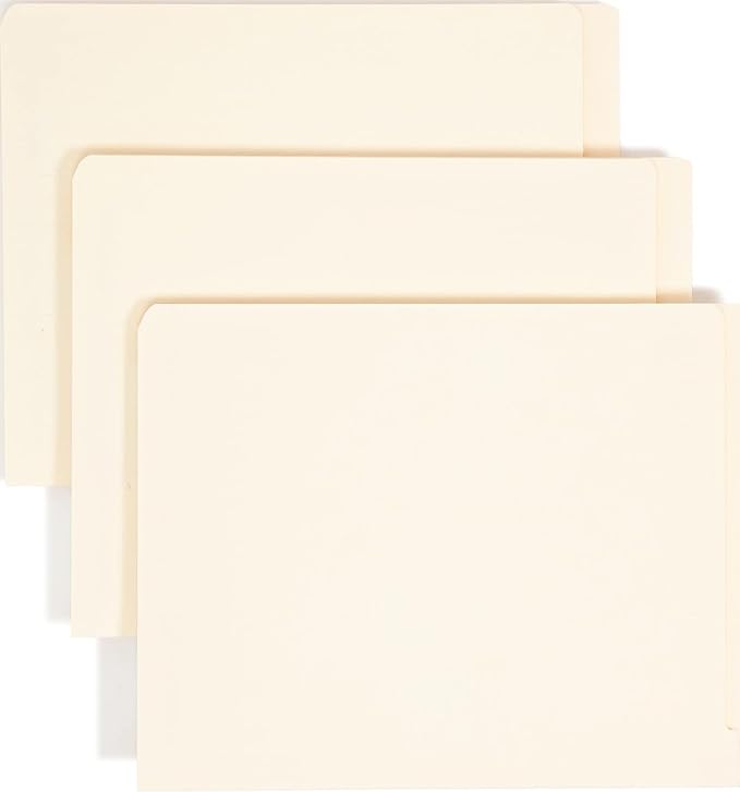 Smead End Tab Fastener File Folder, Shelf-Master® Reinforced Straight-Cut Tab, 50 Count