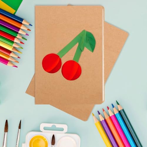zmybcpack 24 Pack A5 Kraft Lined Notebook, 8.26"x5.5",64 Pages/32 Sheets