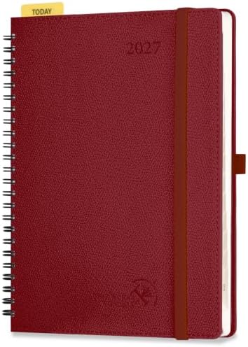 POPRUN 2027 Planner, 6.75" x 8.5" Weekly Calendar Book, Day Planner 2027