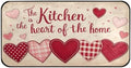 Aslsiy Gentle Color Hearts Beige (2) Kitchen Rug Kitchen Mats Valentines Floor Comfort Welcome Washable Non Slip Area Rug for Home Decor 39" X 20"