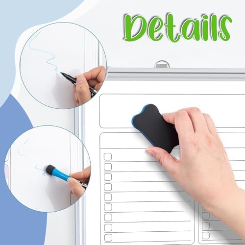 Lincia 24" x 18" Magnetic to Do List Whiteboard, Weekly Planner, White