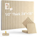 28" x 18" Felt Bulletin Board Tiles 1/2" Thick, Tan