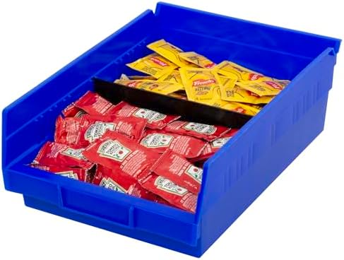Akro-Mils 40150 Plastic Width Dividers for 4" Tall Shelf Bins, 24-Pk, Black