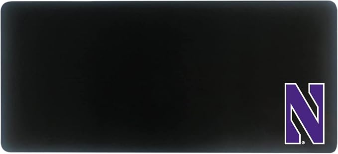 Northwestern University Classic Cloth Desk Mat, Durable Office Supplies, Non-Slip Base, Responsive Desk Pad with Smooth Cloth Surface, Black