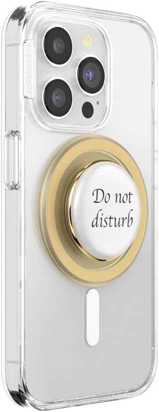 PopSockets Phone Grip for MagSafe, Magnetic Holder- Resin DND | Removable, For Kindle / Android / iPhone, With Magnet, White, Enamel, Designs