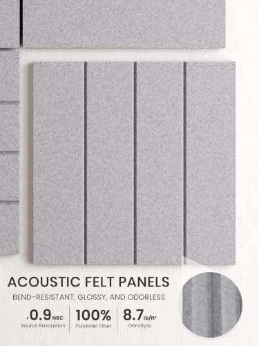 Bumusty 36" x 24" Large Cork Board Alternative, Soft Gray