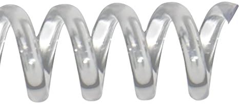 20mm (3/4 in.) Spiral Binding Coils for Reports, Presentations and Proposals | 4:1 Pitch | 12 in. Length | Clear | 172 Sheets Binding Capacity | 50 Pack