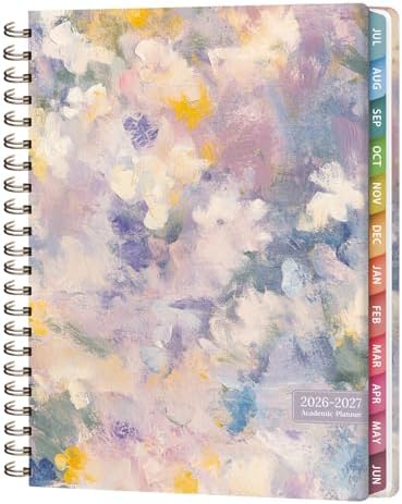 Planner 2026-2027, Weekly and Monthly Academic Planner, July 2026 - June 2027, Hardcover Calendar Agenda Book for School Year Planning, School Supplies for Teacher and Student, Letter Size(8.5'' x 11'')