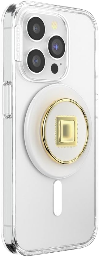 PopSockets Phone Grip for MagSafe, Magnetic Holder- Raviolo | Removable, For Kindle / Android / iPhone, With Magnet, Gold, Enamel, Designs