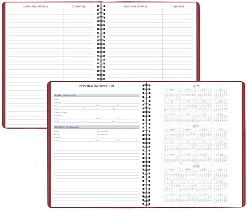 AT-A-GLANCE 2027 Appointment Book Planner, Weekly, 8.25" x 11", Red (709401327)