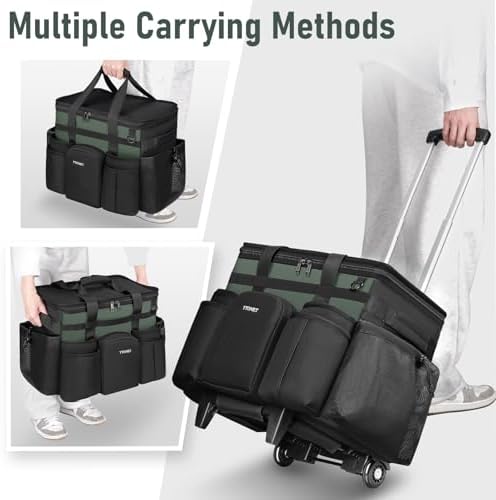 Ytonet Cleaning Caddy with Wheels, Extra Large Rolling Cleaning Caddy Bag