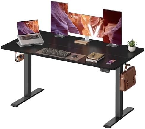VASAGLE Electric Standing Desk, Height Adjustable, 55.1 x 27.6 Inches