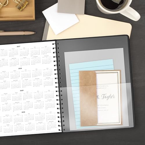 AT-A-GLANCE 2027 Appointment Book Planner, Daily Group Planner, 8.5" x 11", Eight Person, Two-Volume Set Jan-Jun & Jul-Dec, Black (7021205-27)